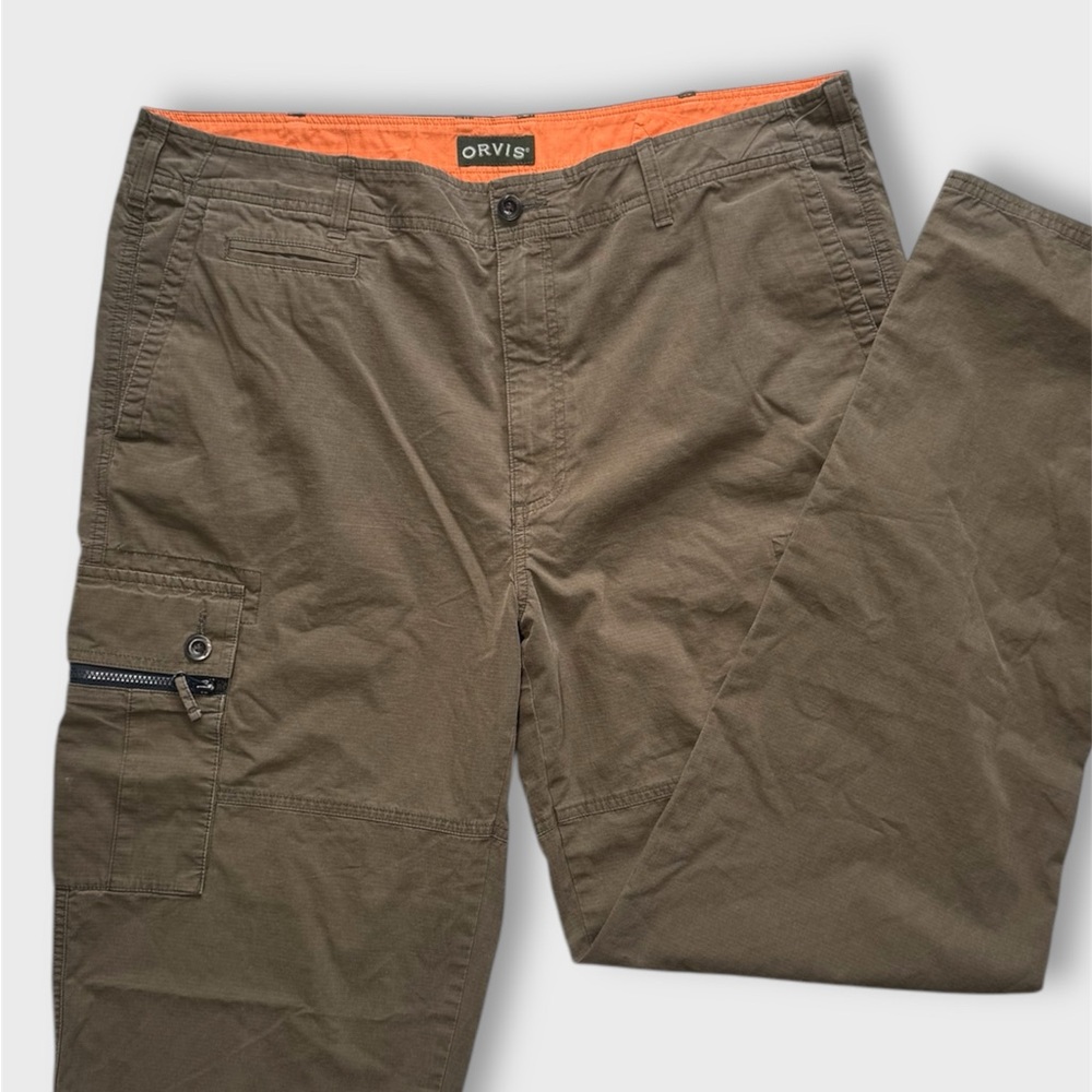Orvis Men's Olive Brown Cargo Pants